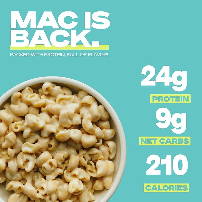 Kaizen Pasta Mac & Cheese Variety Pack - High Protein (24g), Low Carb, Keto- Friendly, Gluten-Free, Non-GMO - 6.4 Ounces (Pack of 4) Classic & White Cheddar