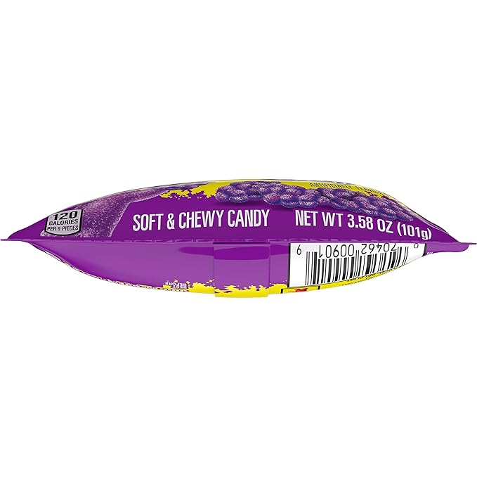 SOUR PATCH KIDS Grape Soft & Chewy Candy, Bulk Candy, 12 - 3.58 oz Bags
