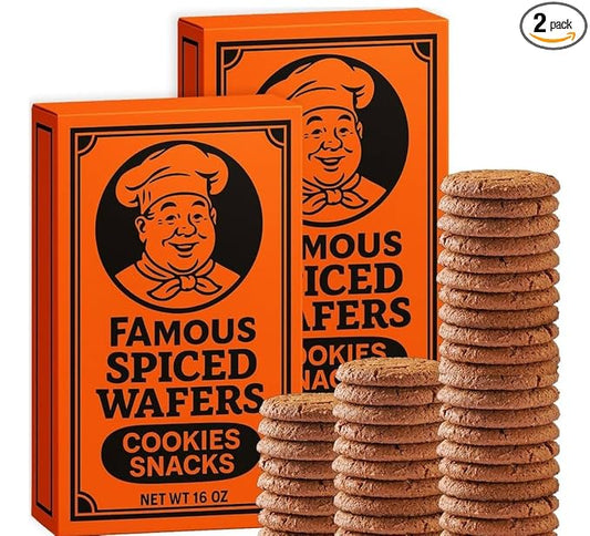 Spiced Wafers Cookies Snack Famous Philadelphia Cookie | Natural Ingredient - Limited Edition Old-Fashioned Grandma Recipe | Autumn Treat Fall Halloween Christmas Holiday Thanksgiving Gift Box