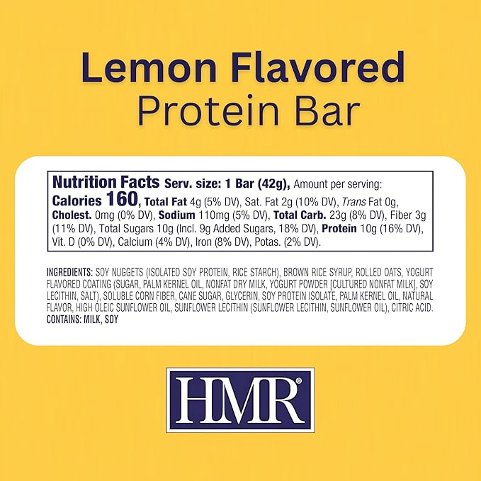 HMR Bright Bites Duo, Lemon & Ice Oatmeal Protein Bar Combo (24 Count) | 10g of Protein, Low Calorie | Nutritious Snack to Support Weight Maintenance