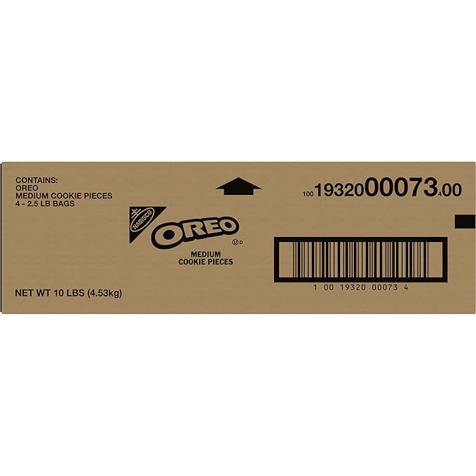 OREO Chocolate Sandwich Cookies Medium Cookie Pieces, 4 - 2.5 lb Bags