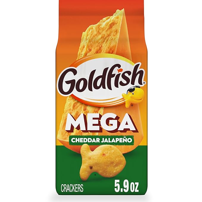 Goldfish Mega Bites Cheddar Jalapeño Crackers, 5.9 Oz Bag