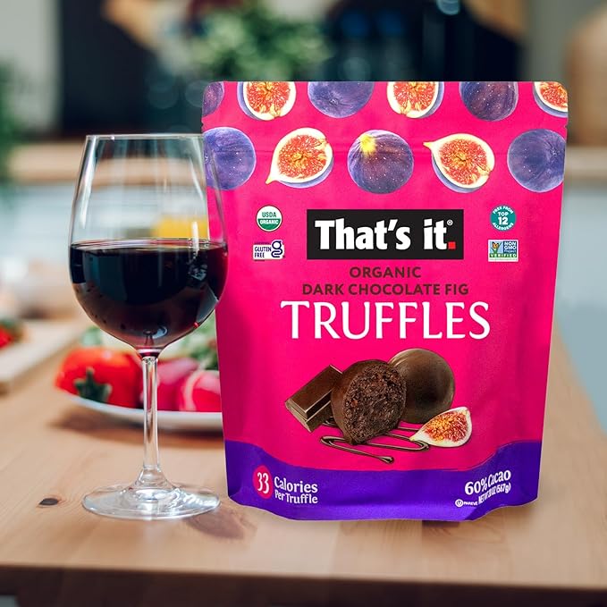 That’s It. Organic Dark Chocolate Truffles, Cocoa with Organic Fig | Vegan, Plant-Based, Gluten-Free | 20 oz
