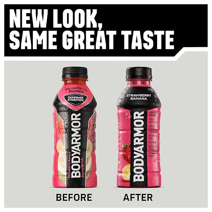 BODYARMOR Sports Drink, Fruit Punch, Electrolyte Drink Hydration, 16 Fl Oz Bottles (12 Pack), Flavored Coconut Water with B Vitamins & Antioxidants