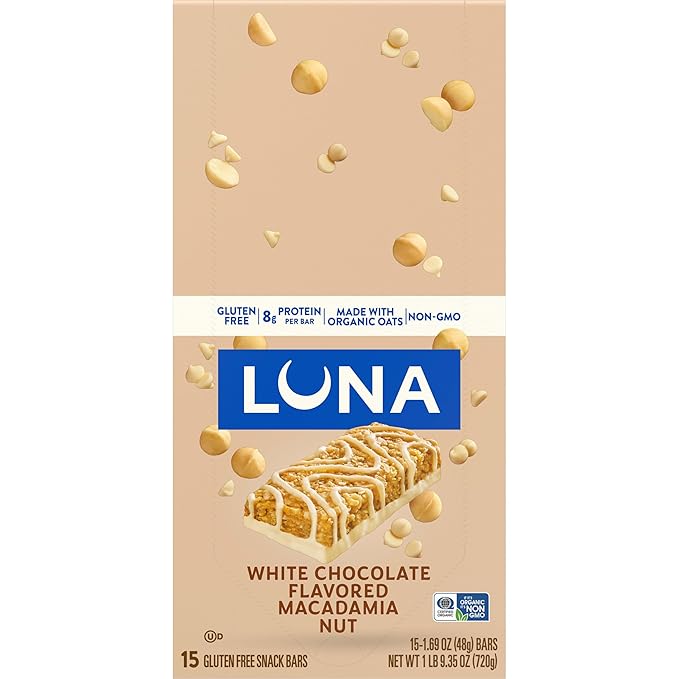 Clif, Bar Luna White Chocolate Macadamia 15 Count, 25.35 Ounce