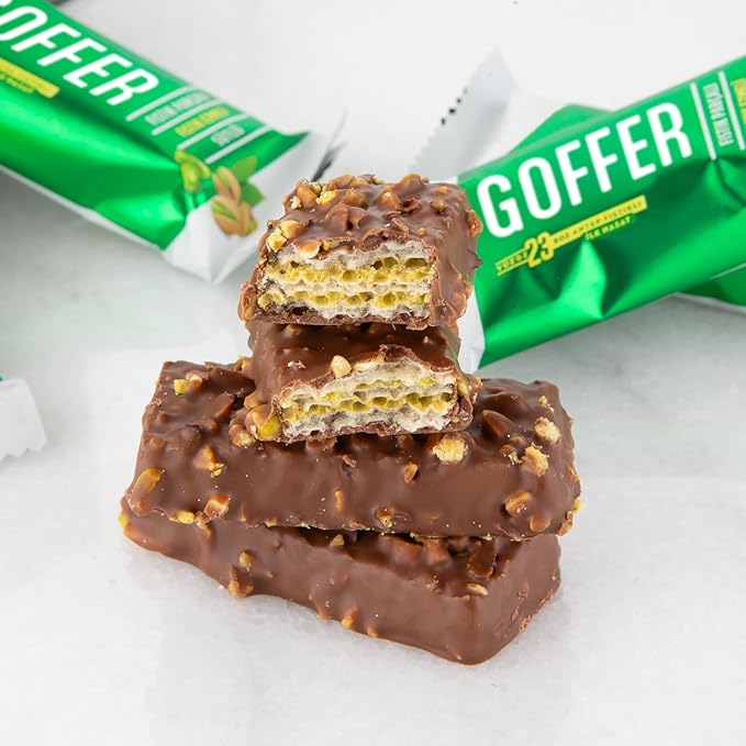 CARIANS One Bite Size Dubai Chocolate Wafers, 10 Pcs. Individually Wrapped Dubai Chocolate Wafers with Pistachio, Great for Gift Giving, Anniversary, Valentine's Day
