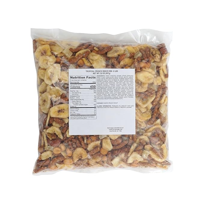 Tropical Crunch Snack Mix, 2 Pound Bulk Bag, Hampton Distribution
