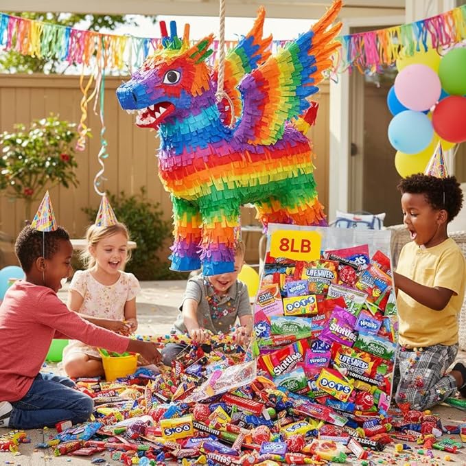Assorted Candy Variety Pack – 8lb Bulk Candy Mix, Individually Wrapped Candies for Party Favors, Goodie Bags, Parades and Pinata Candies – 8 Pound Box of Candy