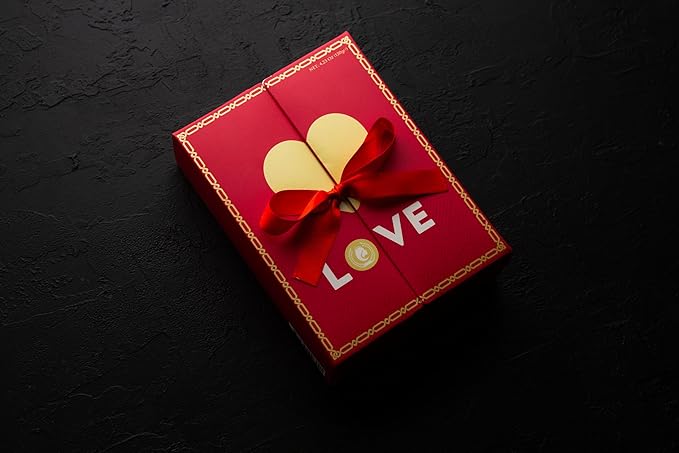 Carian’s Bistro Belgian Chocolate Gift Box of Love, Luxury Milk Chocolates with Strawberry and Hazelnut Cream, Great For Gift Giving, Valentine's Day and Anniversary for Lovers, 12 pc.