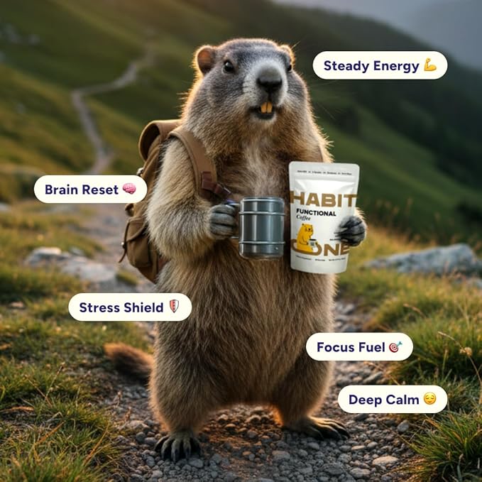 Jitters-free Mushroom Coffee Made in USA - Great Taste - Smooth Energy - No Bloating with Lion’s Mane, Cordyceps, Reishi, Chaga – Alpha-GPC & L-Tyrosine, B12 & B3 – 30 Servings