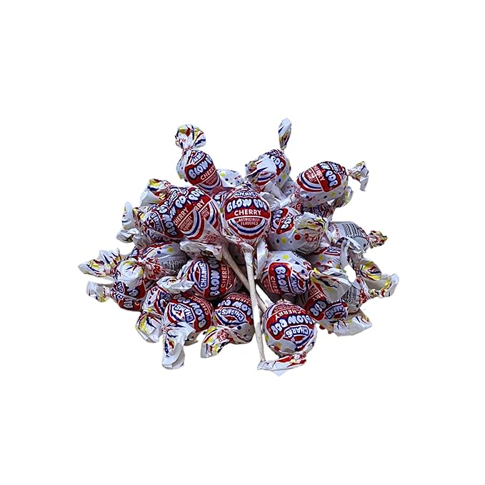 Gum Pops 2 Lbs Cherry Only Lollipop Suckers, 32 Oz Individually Wrapped Delicious Fresh Pops (Packaging Might Vary)