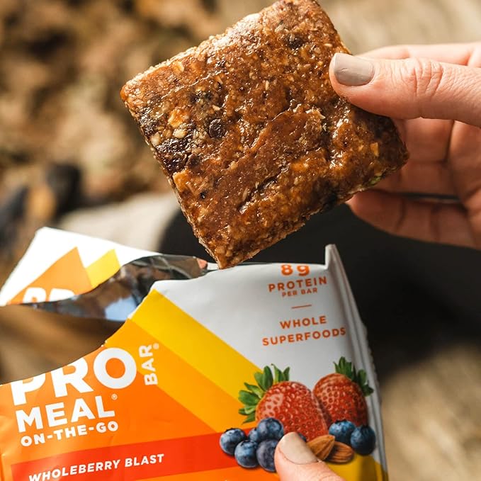 PROBAR - MEAL Bar, Wholeberry Blast, Non-GMO, Gluten-Free, Healthy, Plant-Based, Whole-Food Ingredients, Natural Energy (12 Count)