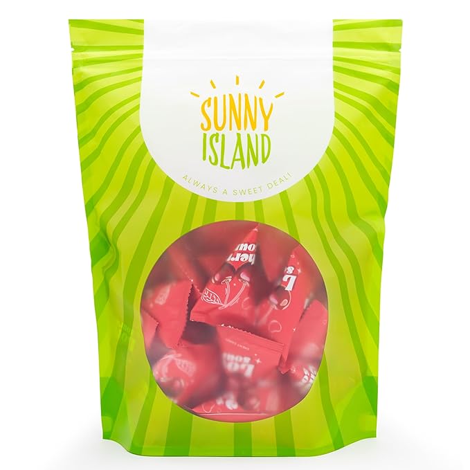 Cherry Sours Individual Pouches | 36 Count | Sour Cherry Balls in Mini Triangle Packs for Valentine Candy Bowls | Old Fashioned Chewy Candy for Office, Classrooms & Party Favors