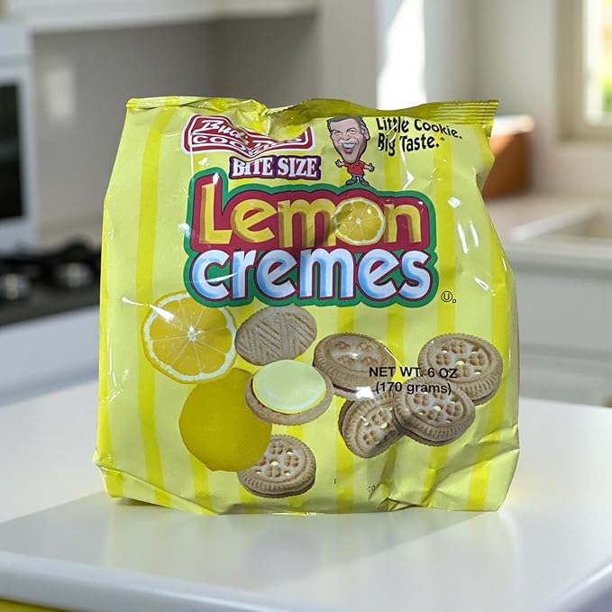 Bud's Best Mini Lemon Sandwich Cream Cookies, 6 Ounces, 12 Pack Case