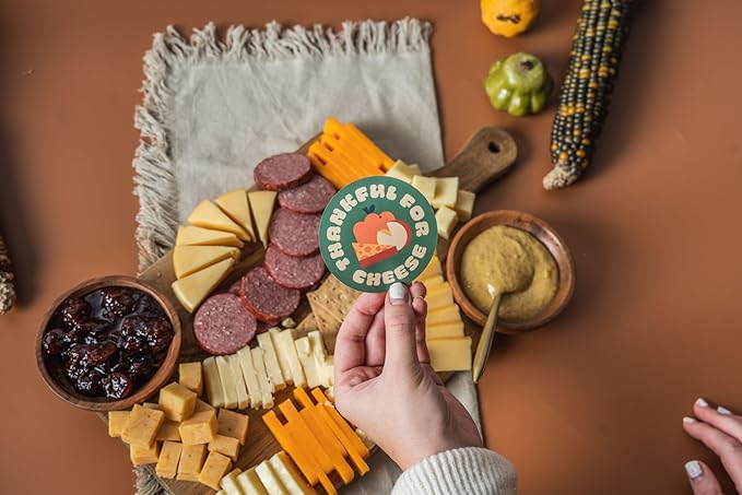 Chees Bros Deluxe "Thankful for Cheese" Gift Box | Fresh from Wisconsin | Featuring Dill Havarti, Sharp Cheddar, Smoked Gouda, Fontina Cheese, Jam, Mustard, Crackers | Thanksgiving Host Gifting Idea