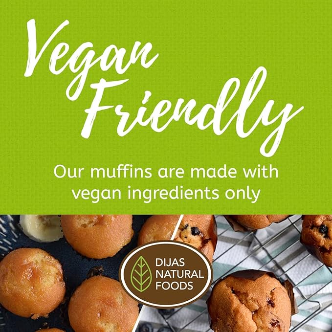 DIJAS Natural Foods Plant-Based 36-Vegan Mini Muffins ONLY $0.97-oz! Natural and Preservative Free Ingredients, Delicious Snack and Breakfast (36 Muffins) (Coffee Cake)