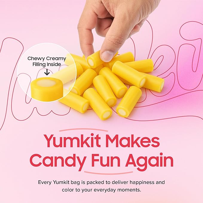 Tropical Cream Soft & Chewy Stix | Licorice Candy Assortment 2 lbs | Tropical Fruit Flavor | Big Bag of Australian Licorice Bulk | No Palm Oil, Plant Based | Treats for Goodie Bags & Party Favors | Yumkit