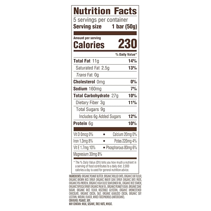 CLIF Nut Butter Bar - Chocolate Peanut Butter - Energy Snack Bars - Non-GMO - USDA Organic - Plant Based - Low Glycemic - 1.76 oz. (5 Pack)