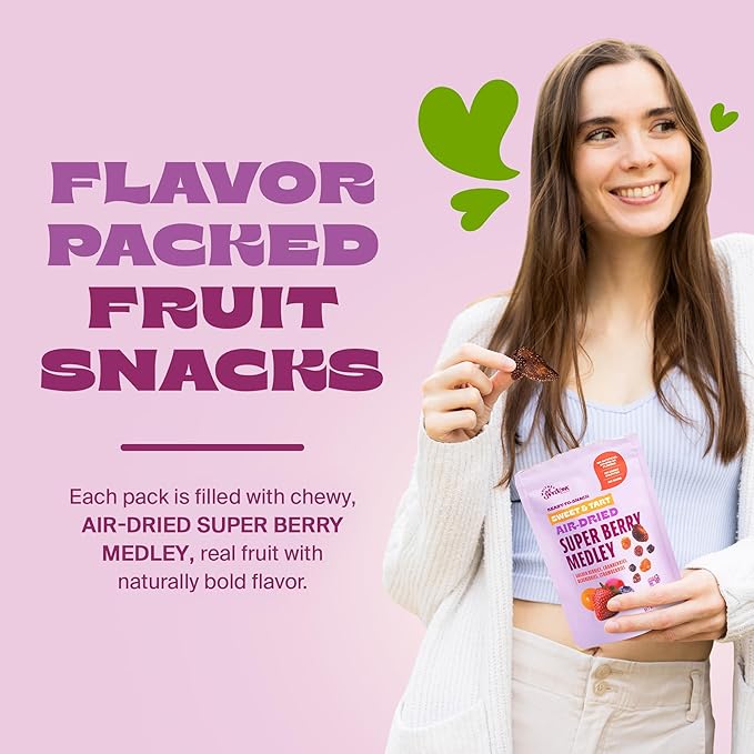 Whitney Jordan Naturals Air-Dried Super Berry Medley 2 Oz, Pack of 10 - Dried Fruit Snack Made from Real Berries - Non-GMO, Gluten-Free, Vegan, Chewy Real Fruit for Healthy Snacking On-the-Go