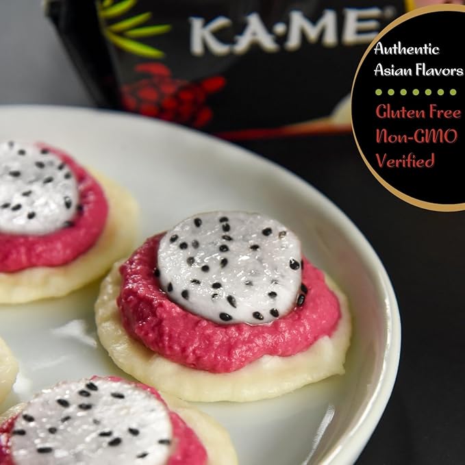 Ka-Me Rice Crackers Gluten Free And Non GMO Verified - Black Sesame & Soy (Pack of 12)