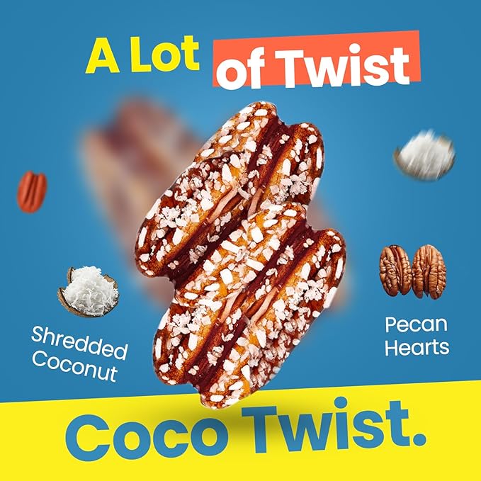 Yomms Coco Twist Glazed Whole Pecan Halves, 15.6 oz (12 Pack), Gluten-Free & Non-GMO Healthy Dessert Snacks – Low Sugar Coconut & Crunchy Candied Nut Pouches – Gourmet Roasted Snacking Pecans – 1.3oz Individual Bags