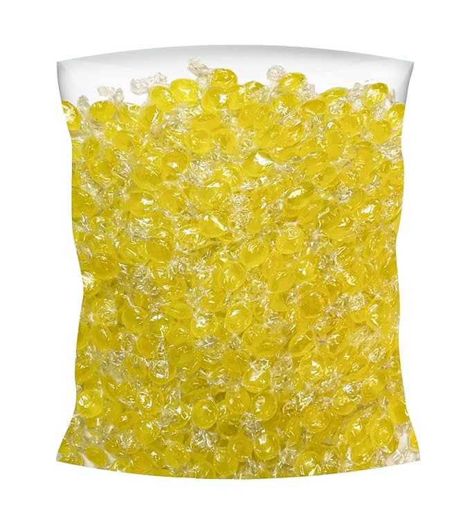 Sugar Free Lemon Drop Hard Candy - 3 lbs Bulk Bag Individually Wrapped Gluten Free, Keto And Diabetic Friendly Lemon Fruit Flavored Gourmet Candies (48oz)