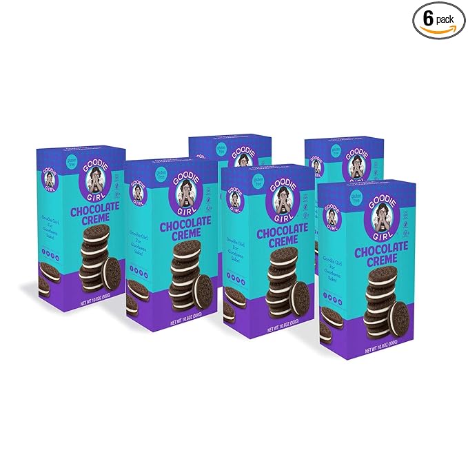 Goodie Girl Gluten Free Cookies, Chocolate Crème, Certified Gluten Free, Peanut Free, Egg Free and Kosher (10.6oz Boxes, Pack of 6)
