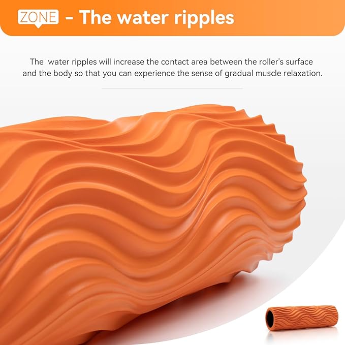 SUBCULTUREPICK Foam Roller - Muscle Massage Roller for Back Pain & Stretching - Ergonomic Wide Wave Textured - Deep Muscle Massage Pilates Yoga, Athletics, Fitness Exercise for Whole Body