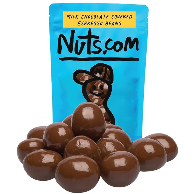 Nuts.com – Milk Chocolate Covered Espresso Beans – Sweet & Delicious Gourmet Snack for Adults, Good Source of Antioxidants & Caffeine – For Office, Holiday Parties & Home Snacking – Kosher Dairy – 2 Lb Bag