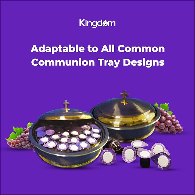Kingdom Prefilled Communion Cup with Wafers(10ct-Red Juice) Sealed in a Single-Serving Container with Upto 1 Year Shelf Life, Perfect for Holy Eucharist Celebration in Hospitals,Summer Camps,and More