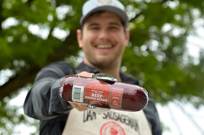 Dan the Sausageman Signature Gift (Denali) Meat and Cheese Box – Gourmet Food Gift Basket with Summer Sausage, Crackers, Nuts, and Cheese – Savory Snack Box for Men, Holidays, Thank You, or Corporate Gifts