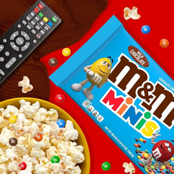 M&M'S MINIS Milk Chocolate Candy, Bulk Candy, 3 lbs Bag