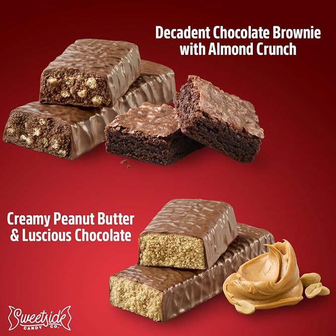 High Protein Bars, Pack of 12 - Brownie Crunch and Peanut Butter Protein Bars 6 of Each, Ideal for Fitness Enthusiasts, Perfect for Sharing, Snacking or sharing with your Loved Ones