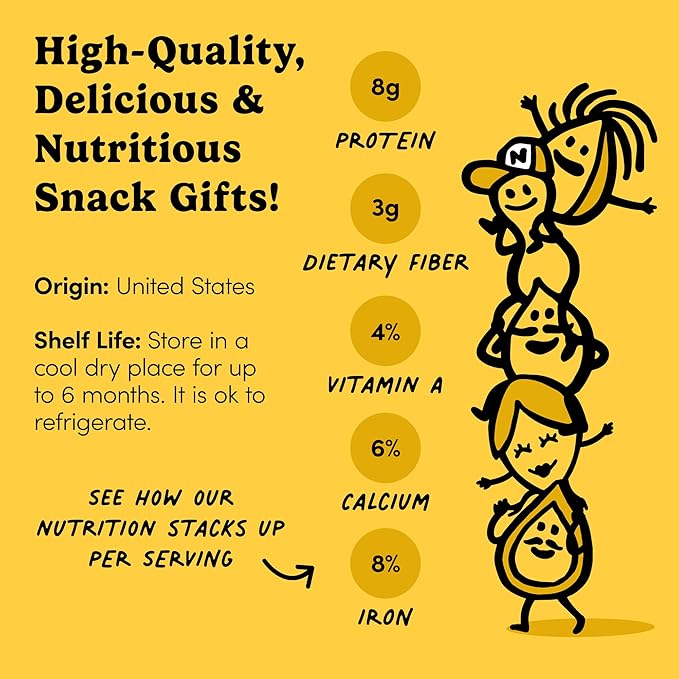 Nuts.com Mixed Nut Sampler – Variety Snack Box for Winter, Valentine's Day and Festive Gifts – 1.25Lb Gift Package Includes Pistachios, Peanuts, Hickory Smoked Almonds, Roasted and Salted Cashews
