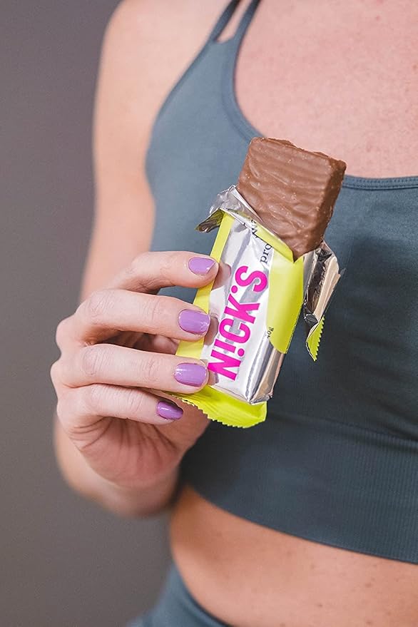 NICKS Protein Vanilla Wafer Bar | 25% Protein (10g) 203 Calories | Low Carb Vanilla Cookie Bar Snack with No Added Sugar, Gluten Free (24 bars x 40g)