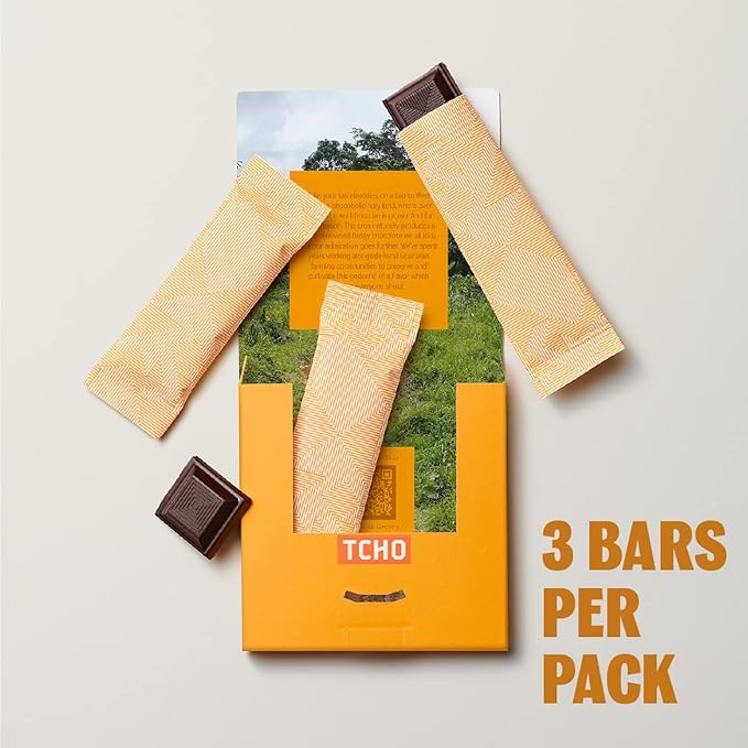 TCHO Holy Fudge 75% Dark Chocolate Bars (5 pack) | Single Origin Ghana, Dairy Free, Organic & Fair Trade | Non-GMO, Vegan, Soy Free, Gluten Free (2.5oz each)