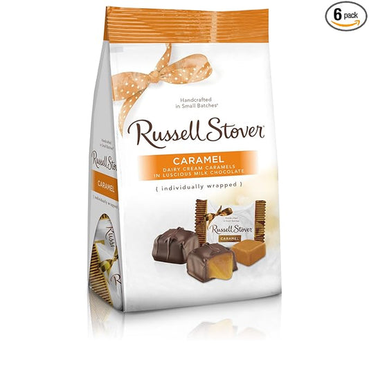Russell Stover Mini Gusset Bag, Caramel, 36 Ounce (Pack of 6) (9790)