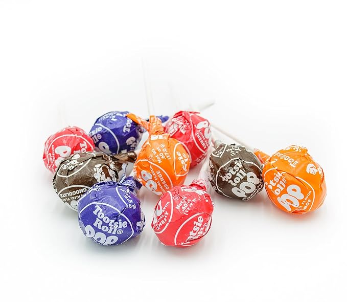 POPS Lollipops 1 lb – Bulk Bag, 5 Assorted Flavors, Gluten Free, Chewy Center & Hard Candy Coating, Individually Wrapped Suckers (24 Pieces)