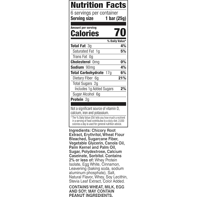 Fiber One 70 Calorie Soft-Baked Bars, Cinnamon Coffee Cake, 6 Bars, 5.34 oz (Pack of 8)