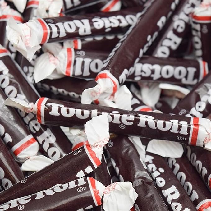 Chocolate Taffy Rolls Long Twists - Bulk 4Lb 180 Pieces - Chocolate Flavored Soft Chews - Freshly Packed By Candylicious