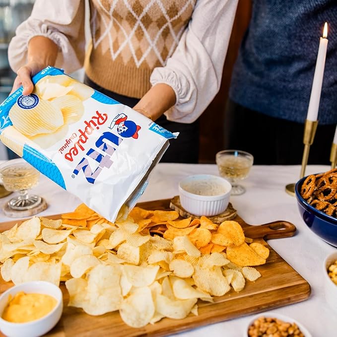 Utz Ripples Original Crispy Chips Made from Fresh Potatoes, 42 Count, Crunchy Individual Snacks to Go, Gluten Free Snacks, brand is Utz, variation theme is Flavor that is Ripples Original, Size that is 42 Count (Pack of 1).