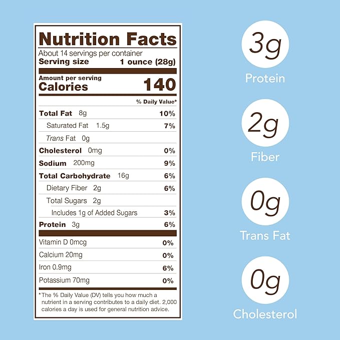 FERIDIES 5 O'Clock Crunch Honey Cheddar Snack Mix- Value 2 Pack - 28oz Vacuum Sealed Tins