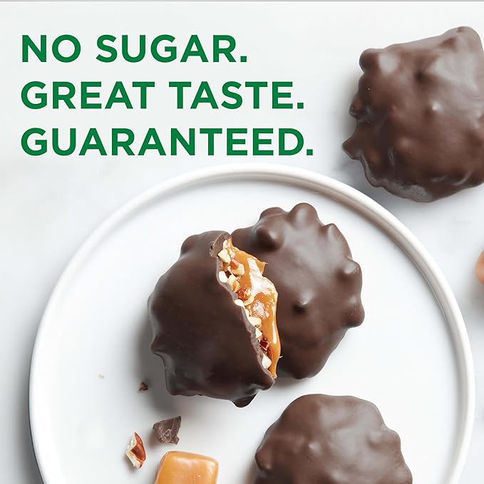RUSSELL STOVER Sugar Free Dark Chocolate Pecan Delight Candy, 2.4 oz. bag (Pack of 10)