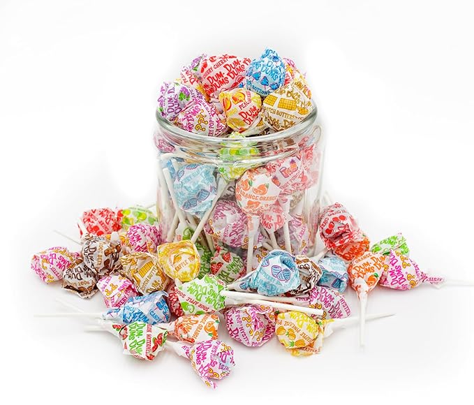 DUM DUMS Lollipops 1 lb – Suckers Hard Candy, Gluten Free, Individually Wrapped Pops (62 Pieces)