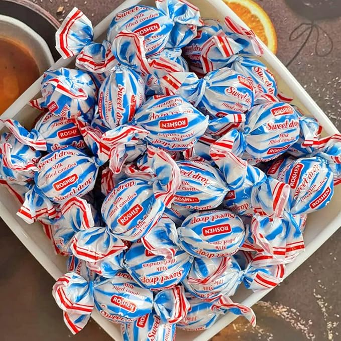 Roshen Caramel Candy Sweet Drop with Milky Filling, Delicious, Flavorful Sweets 150g/5.29oz Pack of 1