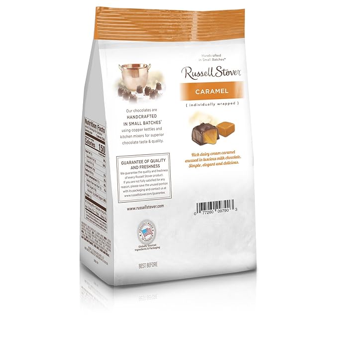 Russell Stover Mini Gusset Bag, Caramel, 36 Ounce (Pack of 6) (9790)