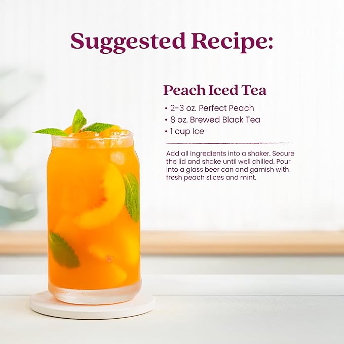 Smartfruit Perfect Peach + Energy – 100% Real Fruit Purée with Peach, Apple & Pineapple – Great for Smoothies, Juice, Yogurt, Cocktails, Teas – High in Niacin & Vitamin A, B6, B12 – 2-Pk, 48oz Each
