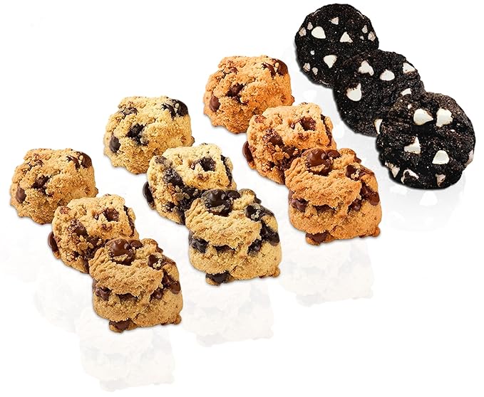 REAL Variety Pack Mini Cookie Poppers – Bite-sized Gluten Free Baked Cookies – Dairy Free, Vegan, Kosher, Paleo – Peanut Butter, Chocolate Chip, Cookies and Creme and Lemon Blueberry