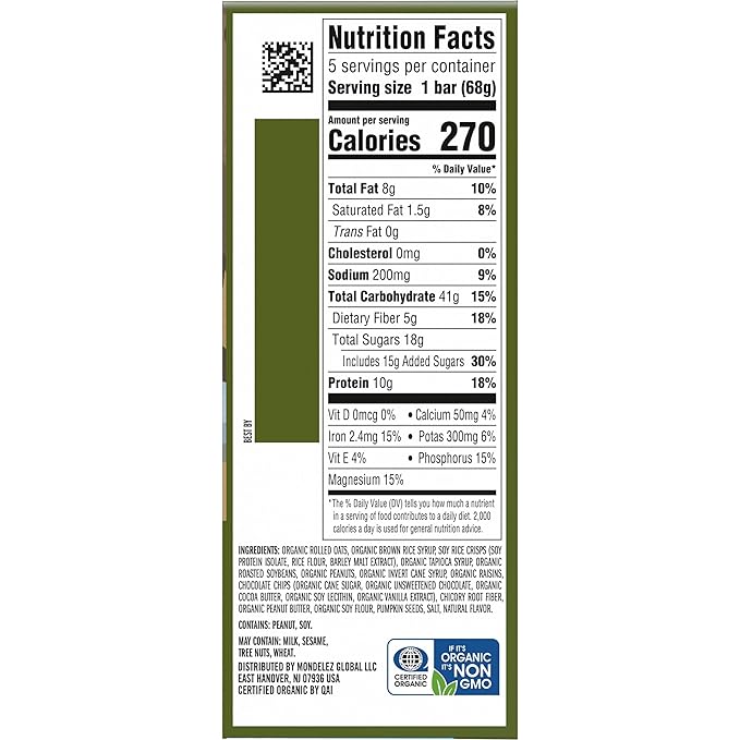 CLIF BAR - Energy Protein Bars - Trail Mix - Made with Organic Oats - Energy Bars - Non-GMO - (5 Pack)