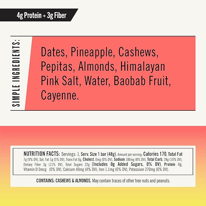 THUNDERBIRD ENERGETICA Pineapple Pepita Chili Bar 12 Count, 1.7 OZ